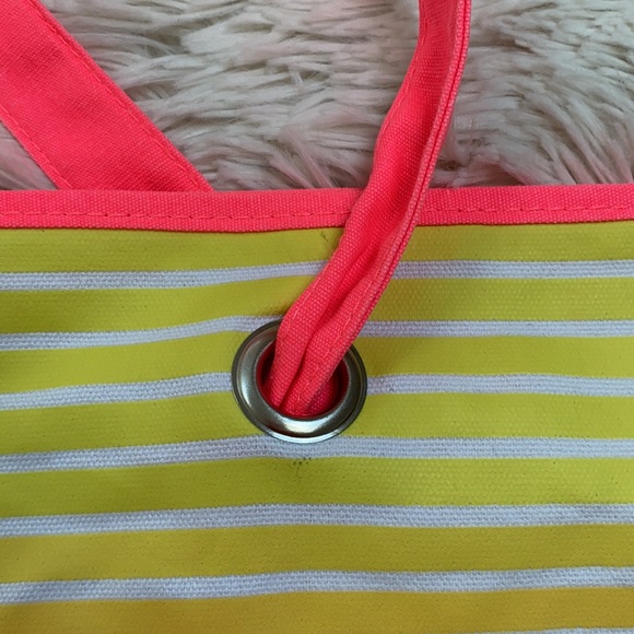 🎉HP🎉 Victoria’s Secret Tote NWOT 💗 Pink & Yellow - Picture 9 of 10